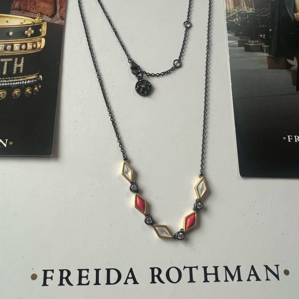 Freida Rothman Mother of Pearl Geometric Necklace